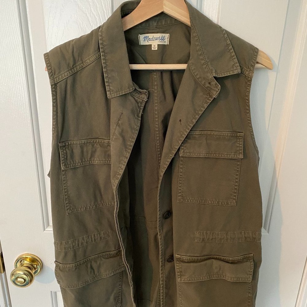 Madwell Army Green Cargo Military Vest